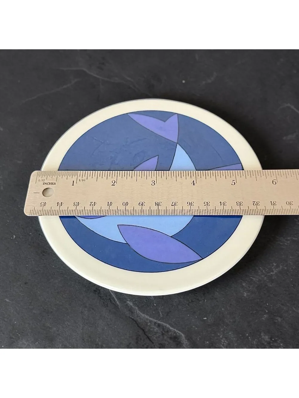 Vintage B&G Denmark Antoni 3770 Blue Fish Wall Plate Trivet 6 Inch